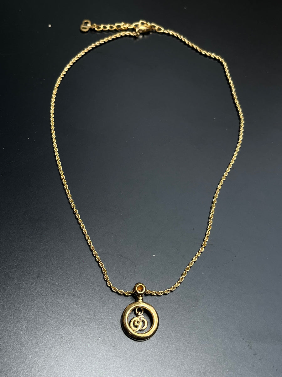 Vintage Christian Dior Round Pendant Rope Chain – Viange Vintage