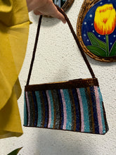 Load image into Gallery viewer, Vintage Blue Sequin Clutch Bag