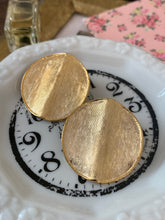 Load image into Gallery viewer, Vintage Gold Shield Earrings