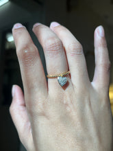 Load image into Gallery viewer, Petite Pavè Diamond Heart Ring