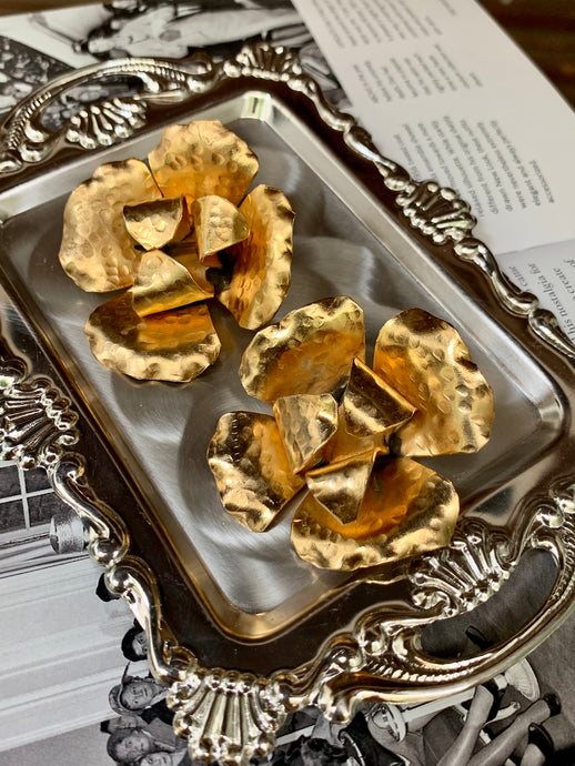 Vintage Valentino Chunky Rose Earrings