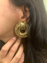 Load image into Gallery viewer, Vintage Anne Chez Hoops Earrings