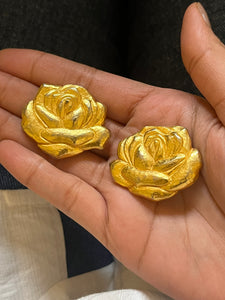 Vintage Kenzo Chunky Flower Earrings