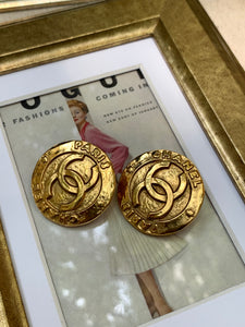 Vintage Chanel Chunky CC Coin Earrings