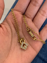Load image into Gallery viewer, Vintage Givenchy Diamond G Logo Necklace