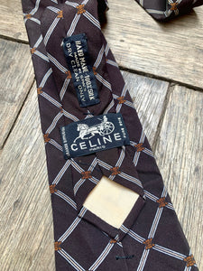 Vintage Celine Logo Tie