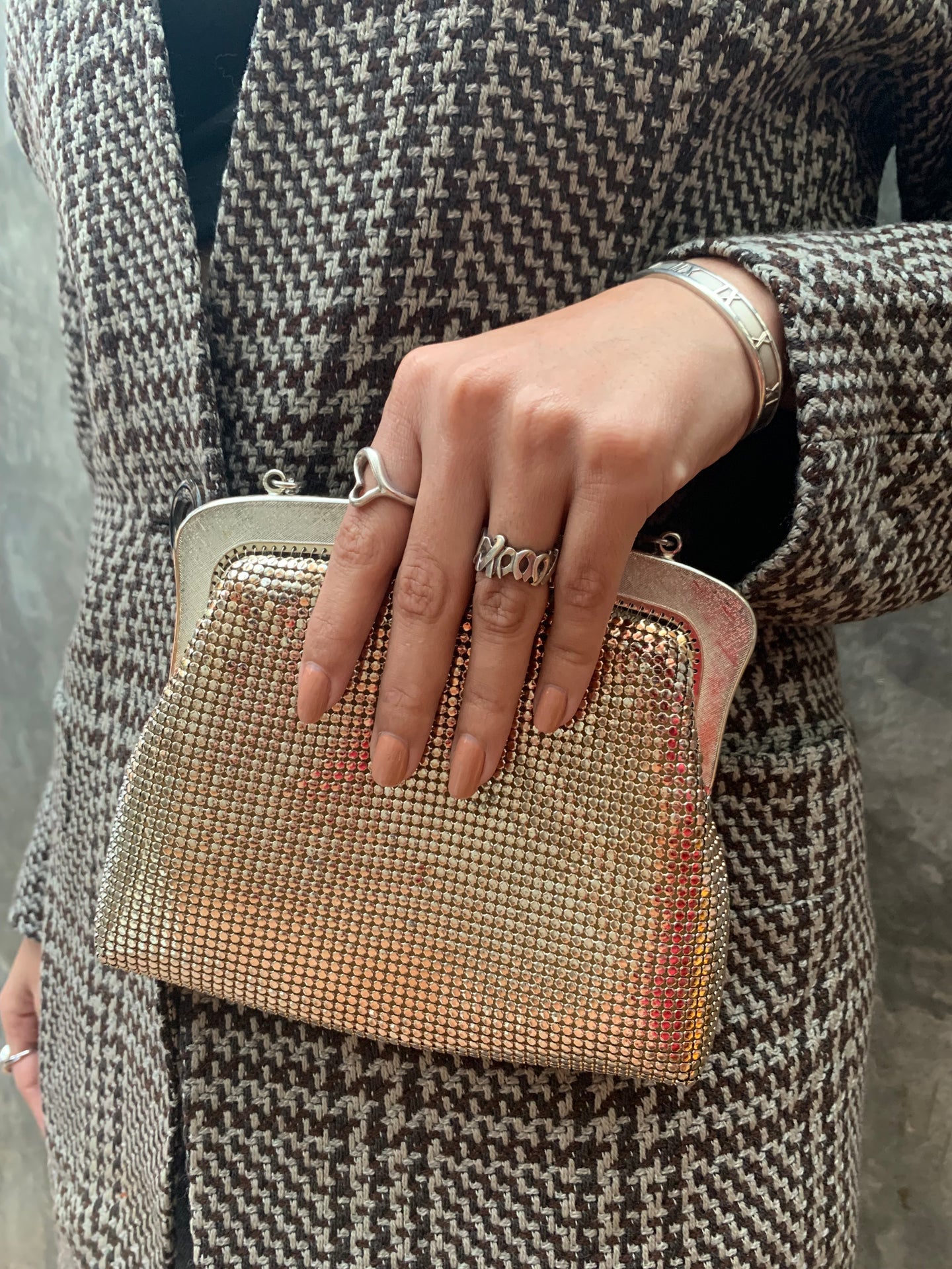 Vintage Belle Maille Silver Mesh Bag