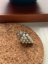 Load image into Gallery viewer, Vintage Pearl Grape Silver Brooch