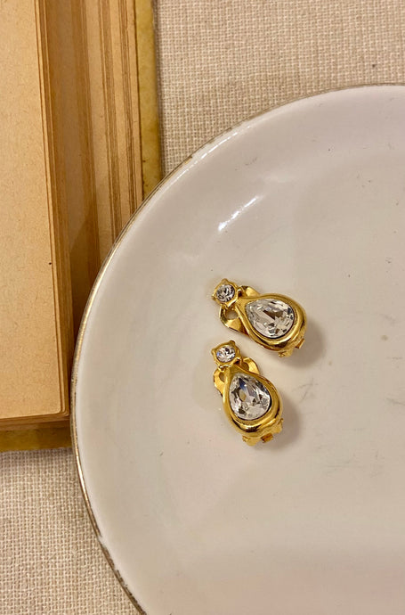 Vintage Diamond Drop Earrings