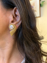 Load image into Gallery viewer, Vintage Pearl &amp; Diamond Peacock Earrings