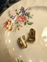 Load image into Gallery viewer, Vintage Trio White Enamel Earrings