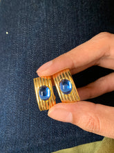 Load image into Gallery viewer, VintageOcean Blue Mini Block Earrings