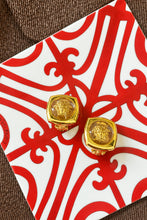 Load image into Gallery viewer, Vintage Versace Medusa Block Earrings