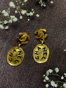 Vintage Chanel ‘Chanel and CC’ Earrings