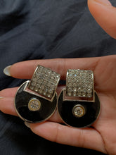 Load image into Gallery viewer, Vintage Black Art Deco Style Earrings
