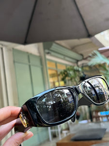 Vintage Gianni Versace Black Block Sunglasses