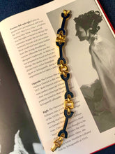 Load image into Gallery viewer, Vintage Blue Enamel Lugs Bracelet