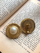 Load image into Gallery viewer, Vintage Pearl Lined Chunky Earrings