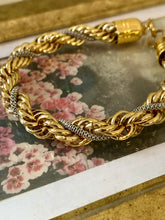 Load image into Gallery viewer, Vintage Twisty Rope Mixed Metal Chunky Bracelet