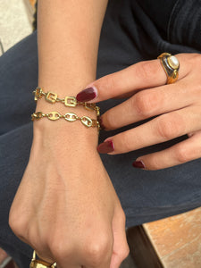 Vintage Givenchy Coffee Link Bracelet