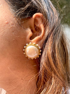 Vintage Cushka Pearl Earrings