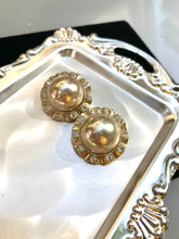 Load image into Gallery viewer, Vintage Pearl &amp; Diamond Earrings