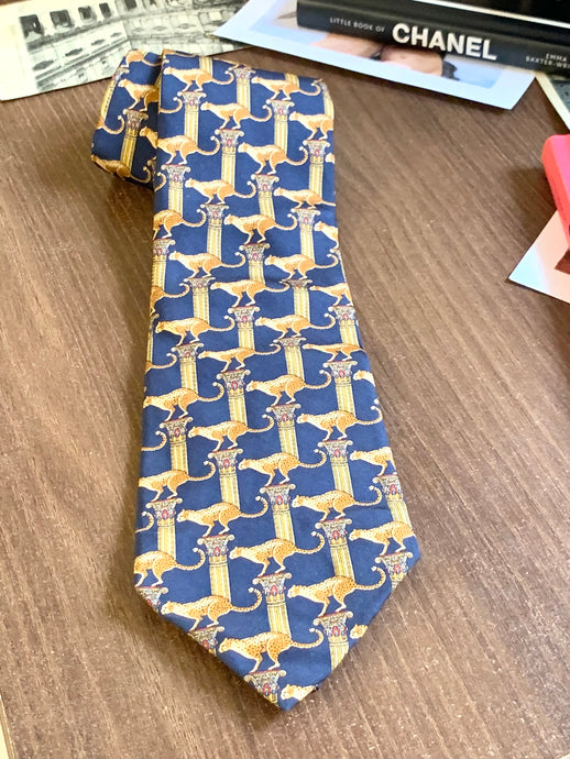 Vintage Salvatore Ferragamo Leopard Tie