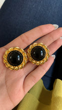 Load image into Gallery viewer, Vintage Black Crown Earrings