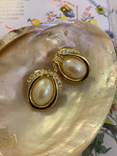 Load image into Gallery viewer, Vintage Pearl &amp; Diamond Beetle Earrings