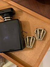 Load image into Gallery viewer, Vintage Black Stone &amp; Diamond Art Deco Earrings