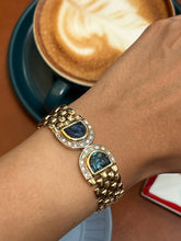 Load image into Gallery viewer, Vintage Blue Stone Link Bracelet