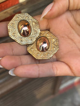 Load image into Gallery viewer, Vintage Rose Gold Geometric Earrings