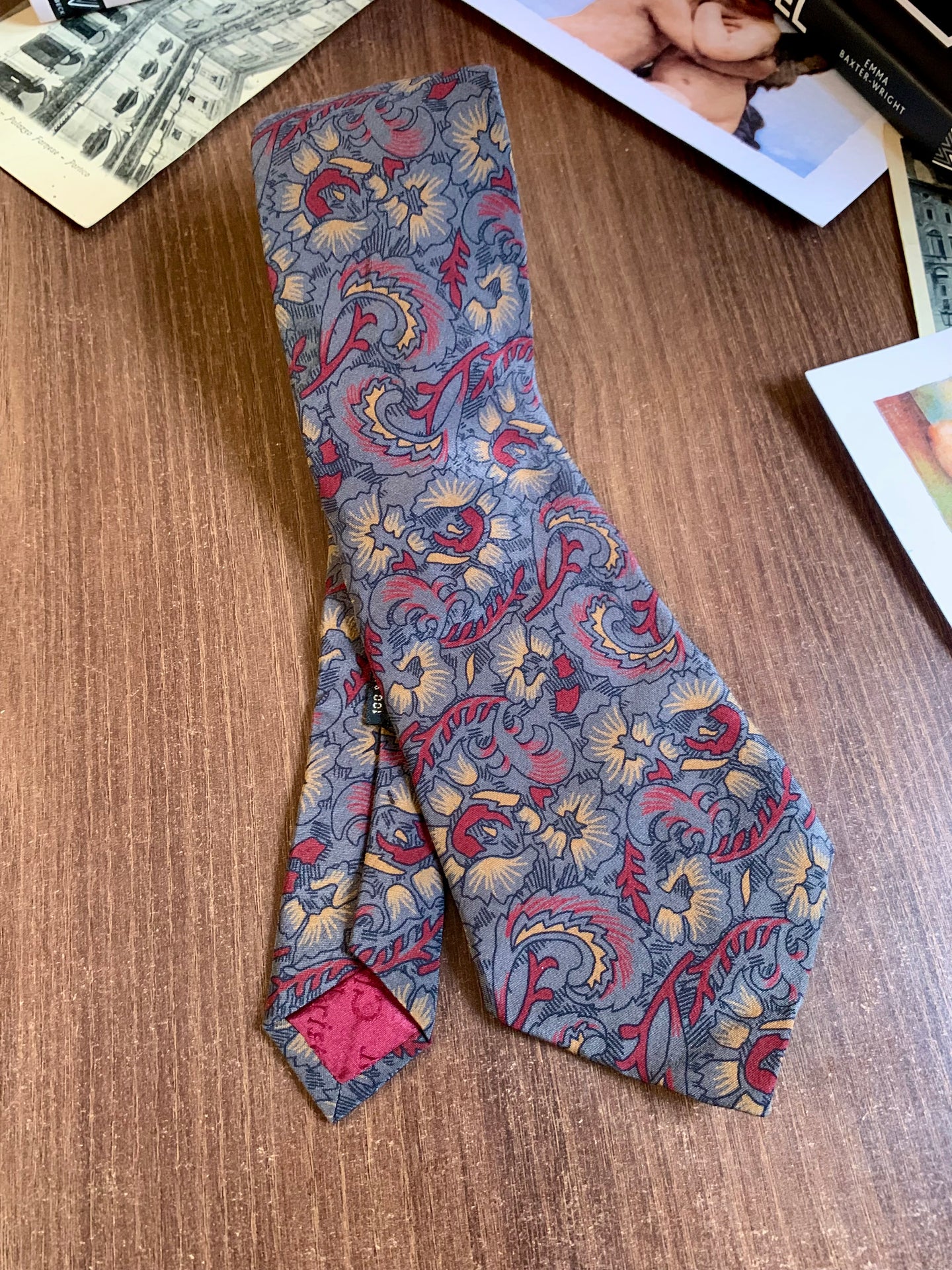 Vintage Christian Dior Floral Art Tie