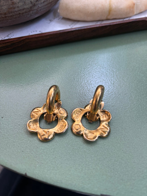 Vintage Kenzo Flower Earrings
