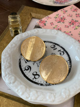 Load image into Gallery viewer, Vintage Gold Shield Earrings