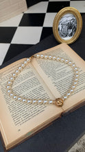 Load image into Gallery viewer, Vintage Rose Pearl Knotted Necklace