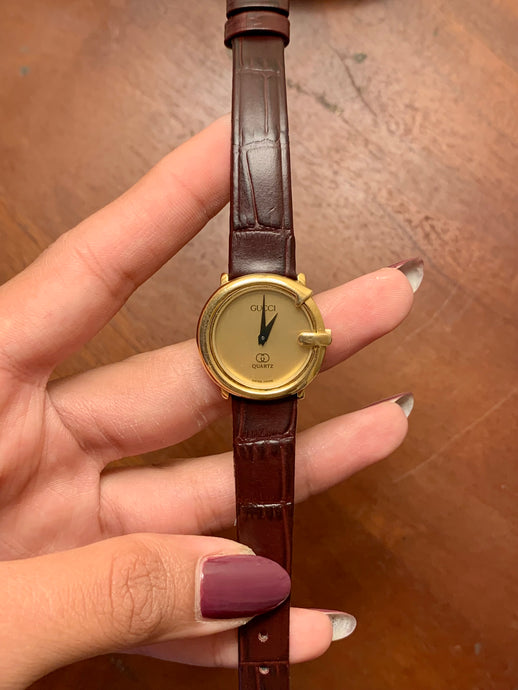 Vintage Gucci G Leather Watch