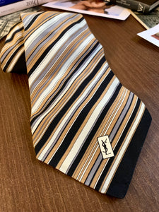 Vintage Yves Saint Laurent Striped Tie