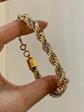Load image into Gallery viewer, Vintage Twisty Rope Mixed Metal Chunky Bracelet