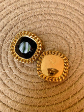 Load image into Gallery viewer, Vintage Celine Chunky Black Stone Earrings