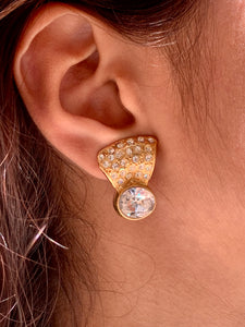Vintage Gem Chunky Drop Earrings