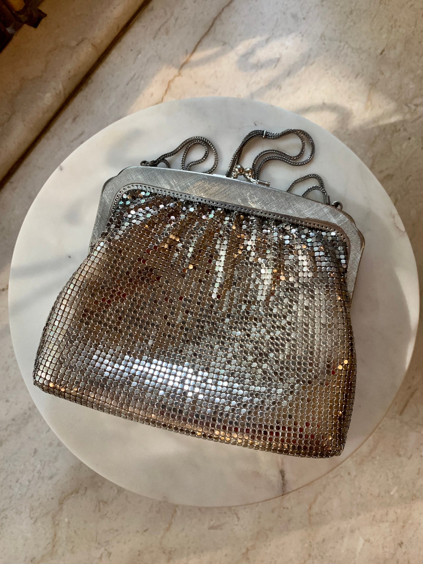 Vintage Belle Maille Silver Mesh Bag