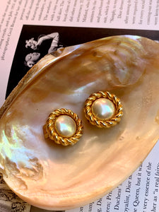 Vintage Celine Pearl Earrings