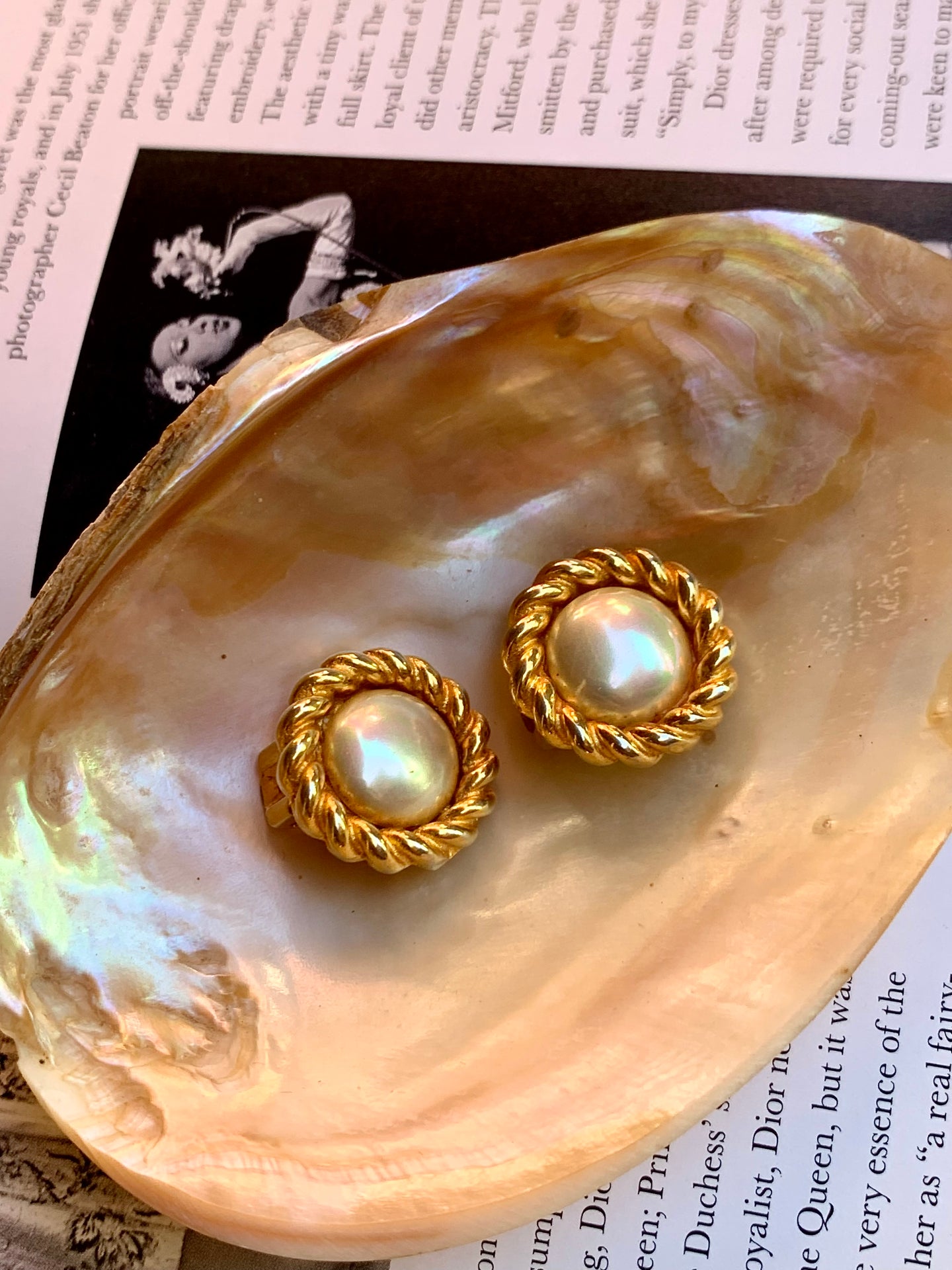 Vintage Celine Pearl Earrings