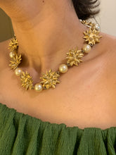 Load image into Gallery viewer, Vintage Biche De Bère Chunky Pearl Flower Necklace
