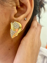 Load image into Gallery viewer, Vintage Diamond Swirl Earrings