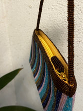 Load image into Gallery viewer, Vintage Blue Sequin Clutch Bag