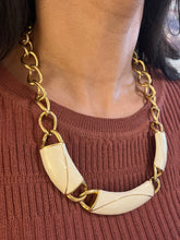 Load image into Gallery viewer, Vintage Monet White Enamel Chunky Necklace