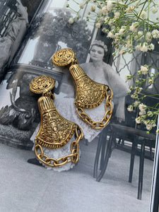Vintage Baroque Chain Earrings