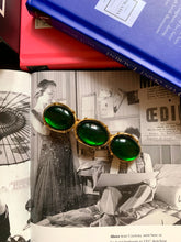 Load image into Gallery viewer, Vintage Green Stones Hair Clip